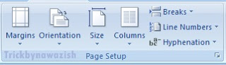 Page Layout Tab MS Word