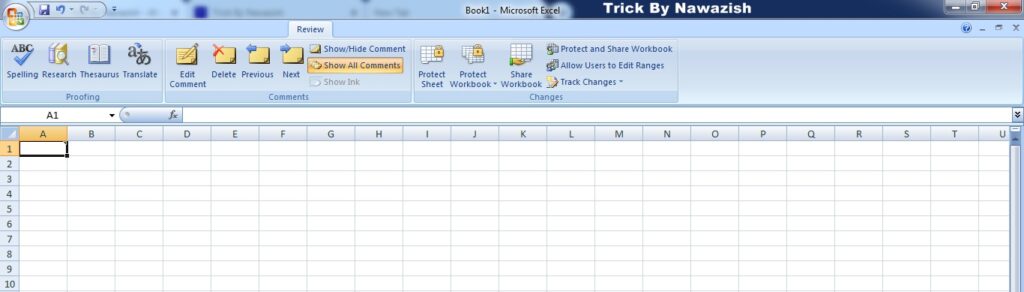 Review Tab MS Excel